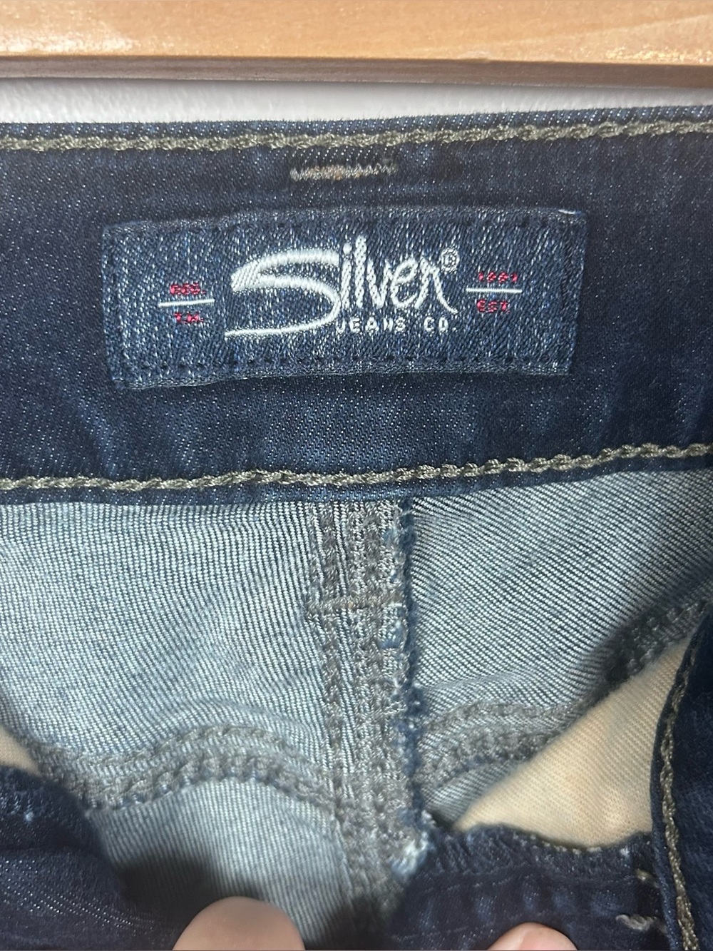 Silver Jeans Suki Slim Boot Womens 32 Dark Wash Stretch Denim Bootcut Jeans - Picture 5 of 10